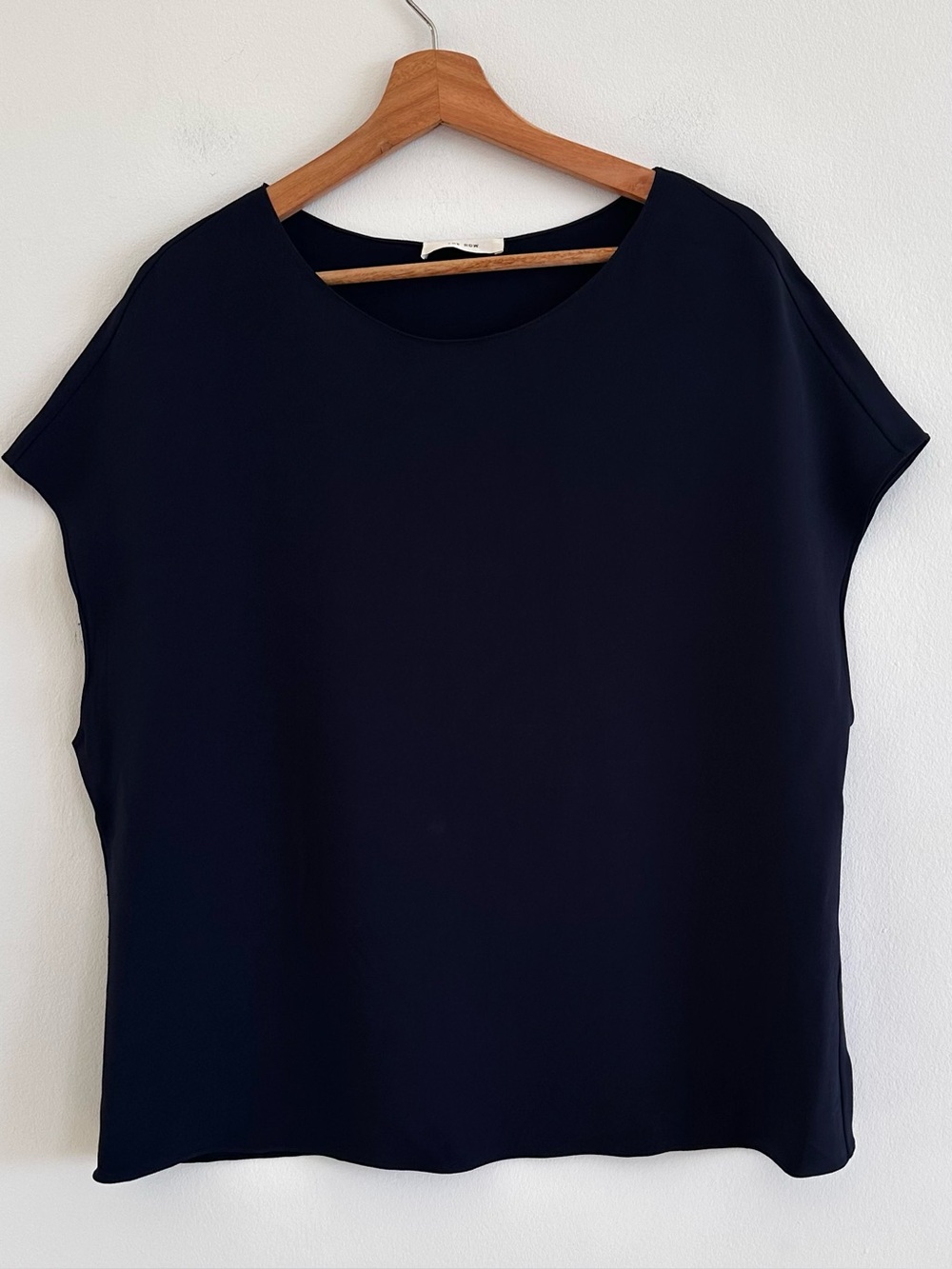 The Row navy minimalist blouse top size Large